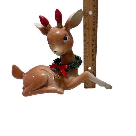 Ceramic Reindeer Figurine Set of 3 Christmas Holiday Decor Deer Figurine Retro - Picture 8 of 10